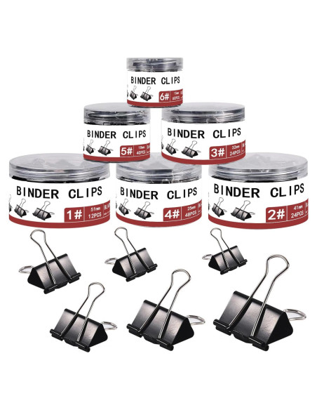 208 Clips de Papel Metálicos DHYLRICHER en Varios Tamaños
