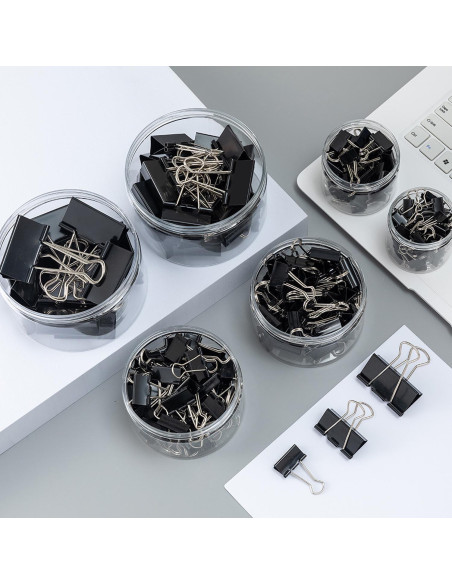 208 Clips de Papel Metálicos DHYLRICHER en Varios Tamaños