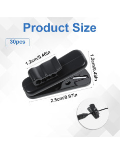 30 Clips de Micrófono de Solapa LIQWEI para Auriculares 2