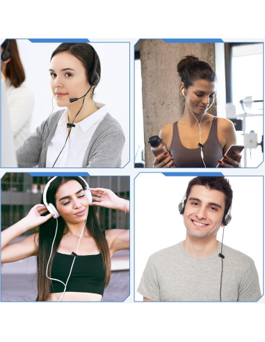 30 Clips de Micrófono de Solapa LIQWEI para Auriculares