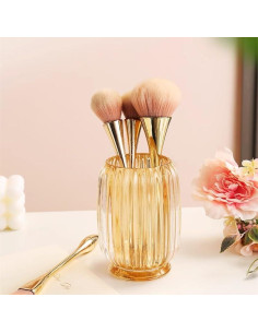 Organizador de Brochas de Maquillaje de Vidrio CESTATIVO Ámbar 2