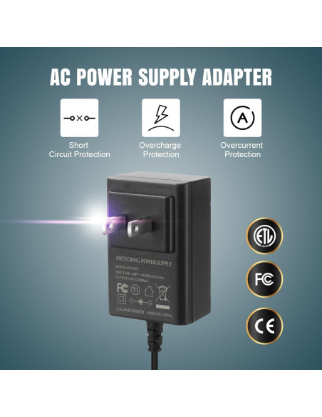 Adaptador de Alimentación CA Lenink 1 a 3 Baterías AA con Interruptor