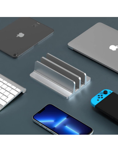 Soporte Vertical Ajustable para Laptop BULL-TECH Plata 17.3"