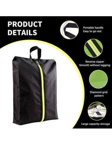 Bolsa para zapatos a prueba de olores - Negro - 39x24x9 cm