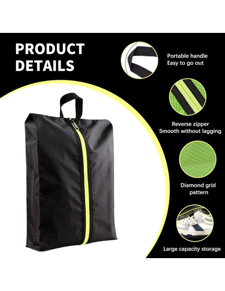 Bolsa para zapatos a prueba de olores - Negro - 39x24x9 cm