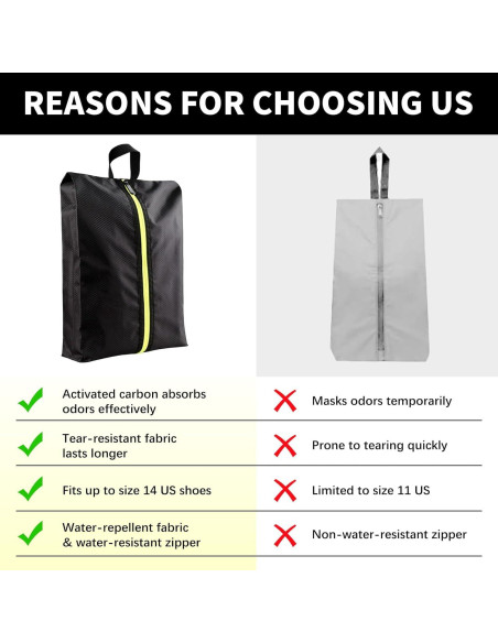 Bolsa para zapatos a prueba de olores - Negro - 39x24x9 cm