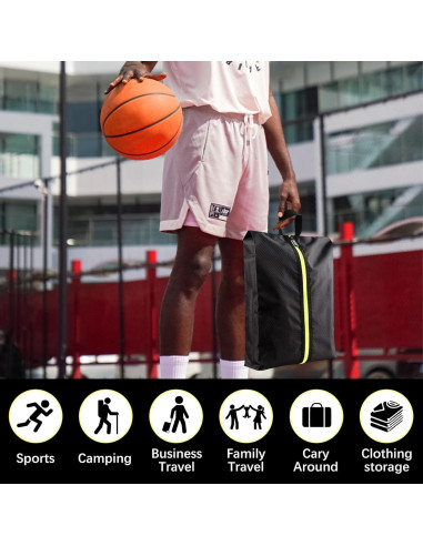 Bolsa para zapatos a prueba de olores - Negro - 39x24x9 cm