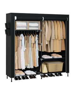 Armario Portátil CASAMAYA 157x45x180 cm con Cubierta y Estantes