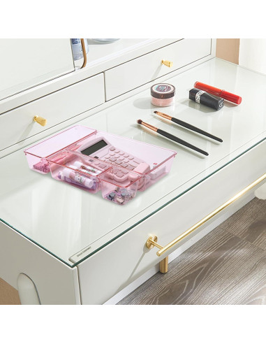 Organizadores de Cajones Trotianingyu 25 Pcs Rosa Acrílico