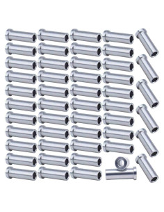 Muzata 50PCS Manguitos Protectores Acero Inoxidable T316 1/8"
