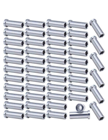 Muzata 50PCS Manguitos Protectores Acero Inoxidable T316 1/8"