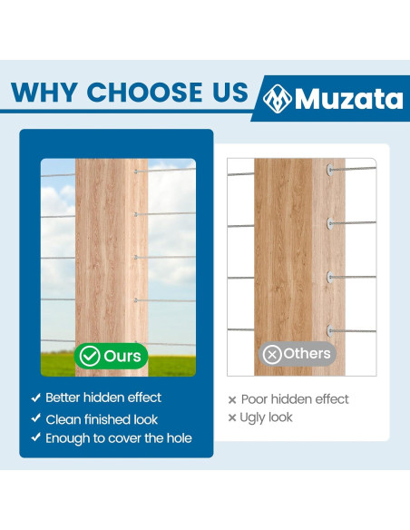 Muzata 50PCS Manguitos Protectores Acero Inoxidable T316 1/8"