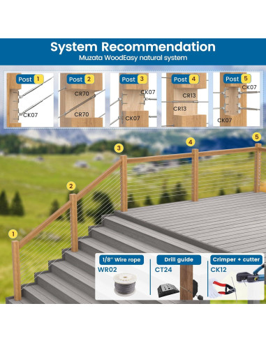 Muzata 50PCS Manguitos Protectores Acero Inoxidable T316 1/8"