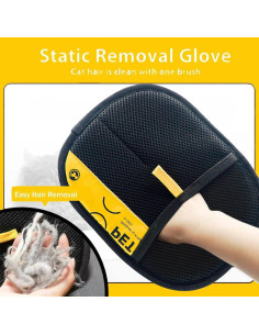 Guante Removedor de Pelo de Mascotas Genérico 2PC Negro 2
