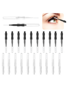 20 Cepillos Micro para Cejas CANIPHA con Tapa y 2 Tamaños