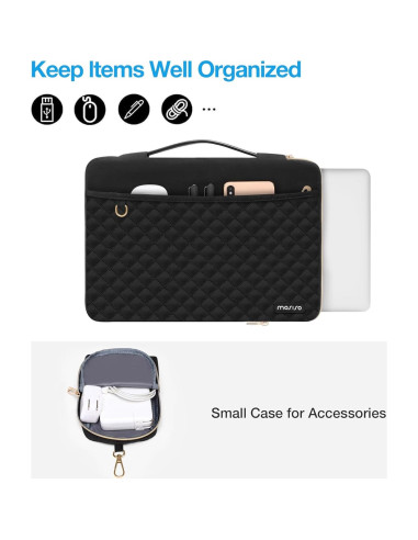 Funda Protectora para Laptop MOSISO 13.3" Acolchada Negra