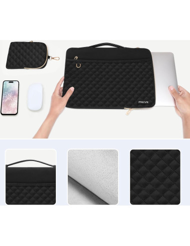 Funda Protectora para Laptop MOSISO 13.3" Acolchada Negra