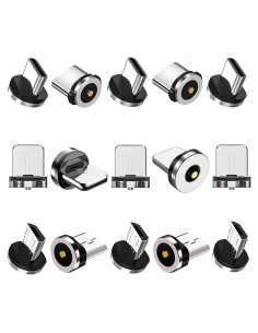 Puntas de Carga Magnéticas 15pcs Raosky USB-C/iOS/Micro