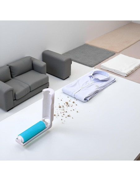 Rodillo de Pelusa Reutilizable Seadiquiet Azul Plegable 10 cm