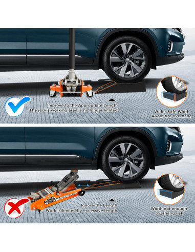 Rampas de Coche Donext 6 Toneladas para Vehículos de Bajo Chasis