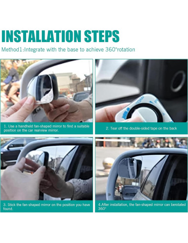 Espejo de Punto Ciego Convexo Zeathery 4.8 cm Ajustable