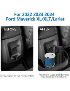 Inserto Soporte para Tazas Tesmirror Ford Maverick 2022-2024 2