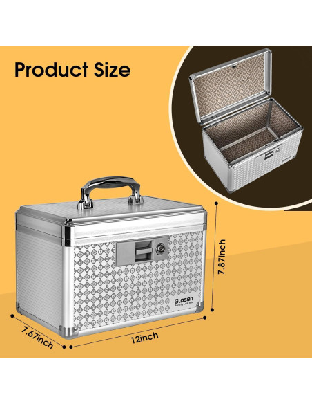Caja de Seguridad para Medicamentos Glosen Mediana 30.5x19.5x20cm