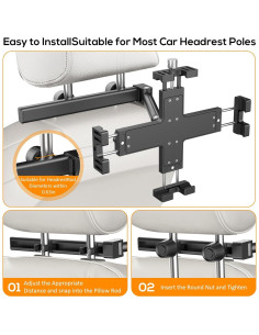 Soporte para Tableta en Reposacabezas Auto Xinhuaxiang - Ajustable 4.9-11" 2
