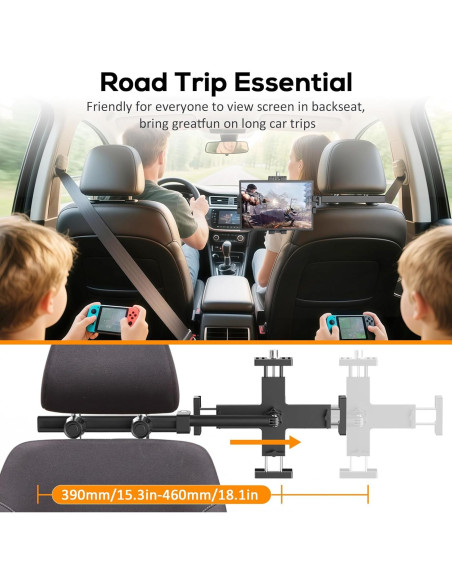 Soporte para Tableta en Reposacabezas Auto Xinhuaxiang - Ajustable 4.9-11"