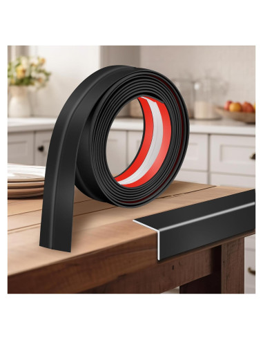 Protector de Esquina de Pared Kikerike 1.6" x 10' Negro PVC