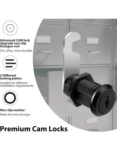 Cerraduras de Cajón KALIONE 1.5" con Llaves - 2 Piezas 2