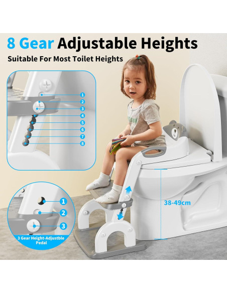 Asiento de Inodoro KYYOKE 2 en 1 Ajustable para Niños