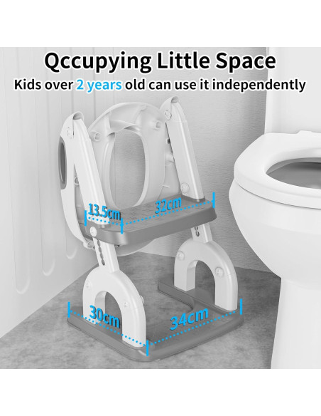 Asiento de Inodoro KYYOKE 2 en 1 Ajustable para Niños