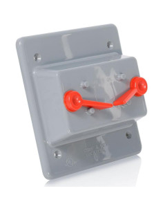 Cubierta de Interruptor Leviton WP2S-GY 2-Gang Plástico Gris 2