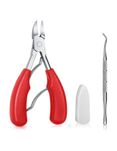 Cortauñas de Pies Aogeili Acero Inoxidable Rojo 12.7x8.6cm