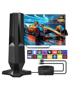 Antena de TV Interior BSTVMOV 4K 1080P Rango 1900 km Fácil Instalación