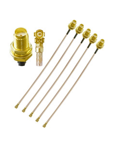 5 Cables Coaxiales RG178 SMA Hembra a UFL 10cm Ahoaepy