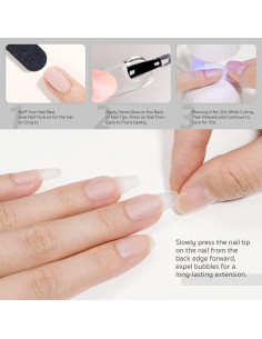 GAOY Gel Pegamento para Uñas 2 en 1 16ml - Larga Duración 2