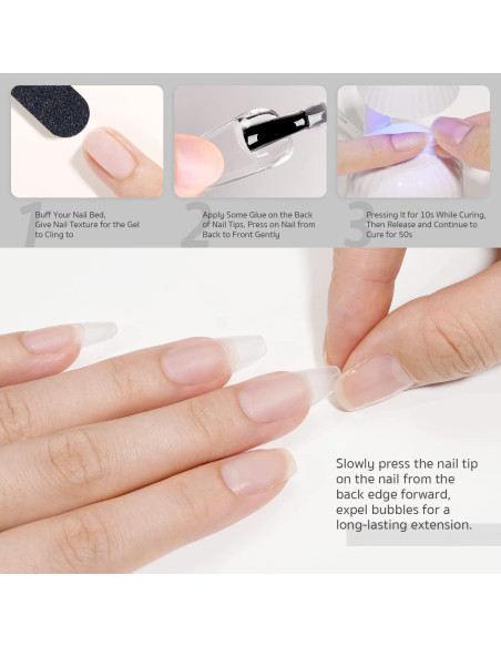 GAOY Gel Pegamento para Uñas 2 en 1 16ml - Larga Duración