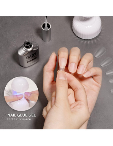 GAOY Gel Pegamento para Uñas 2 en 1 16ml - Larga Duración