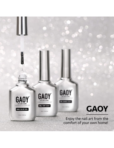 GAOY Gel Pegamento para Uñas 2 en 1 16ml - Larga Duración