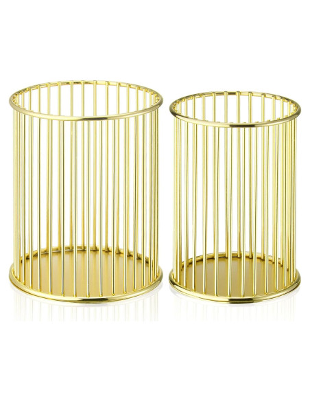 Soporte de Pluma de Metal Dorado YAMAJA - Organizador de Escritorio