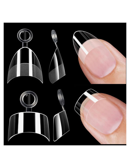 Puntas de Uñas Almendra y Cuadradas WOWITIS 480 Pcs