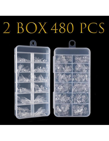 Puntas de Uñas Almendra y Cuadradas WOWITIS 480 Pcs