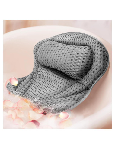 Almohada de Baño VINGVO Ergonomica con Ventosas Antideslizantes