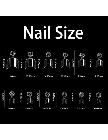 Puntas de Uñas Almendra y Cuadradas WOWITIS 480 Pcs