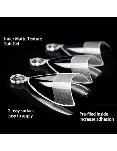 Puntas de Uñas Almendra y Cuadradas WOWITIS 480 Pcs