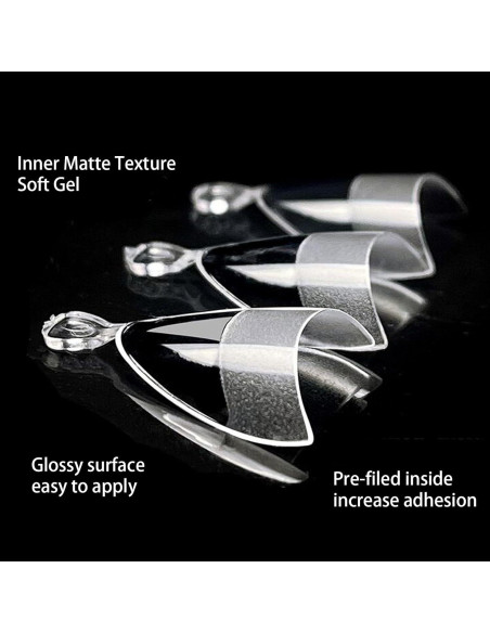 Puntas de Uñas Almendra y Cuadradas WOWITIS 480 Pcs