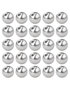 Beebeecraft 60Pcs Respaldos de Aretes Plateados 4mm Acero Inoxidable