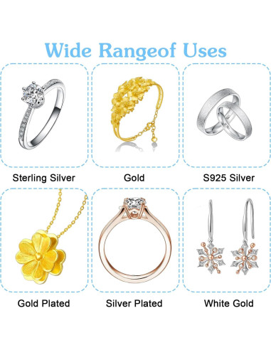 Paquete de 4 paños de pulido de joyas Quilax 20x20 cm